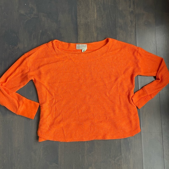Anthropologie Vibrant Orange Knit Sweater Size Small - Picture 5 of 5
